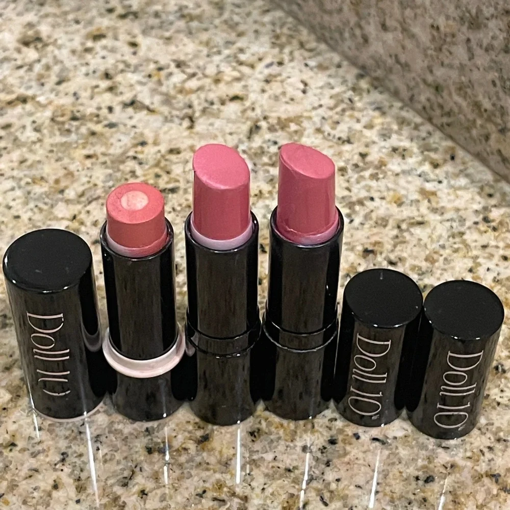 Doll 10 Pampered Core Lipstick & Pretty in Pink Lipstick Bundle Lot of 3